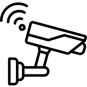 Icône représentant une caméra d'alarme connectée