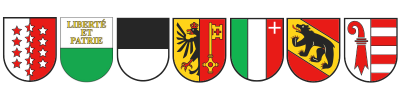 Drapeaux des cantons de Suisse romande